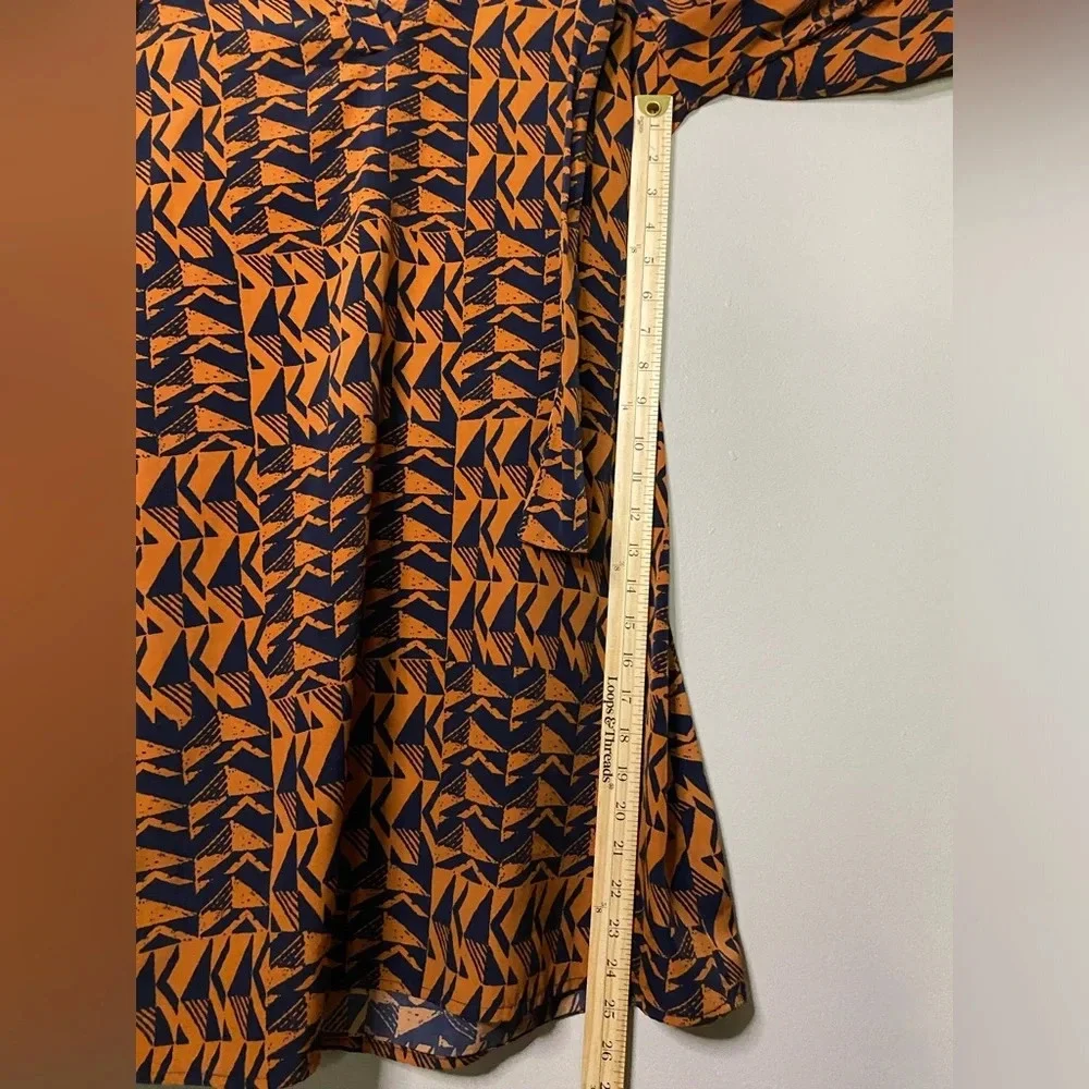 Vintage Madelynn womens dress navy orange size tag missing VTG small or medium - Picture 7 of 11